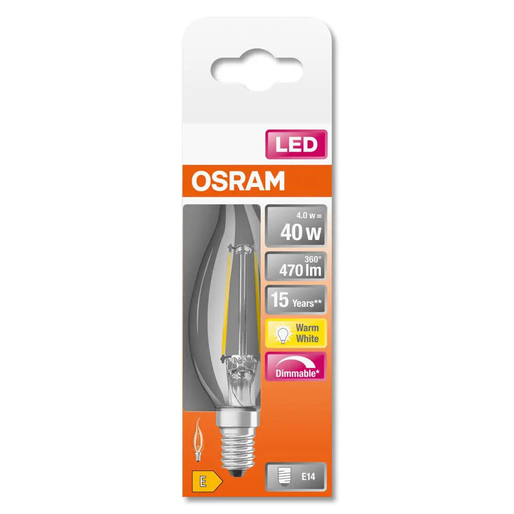 Свеча на ветру Osram E14 220-240 В 5 Вт/827 470 Лм 82655951 STLM-2181337  - Вид №4