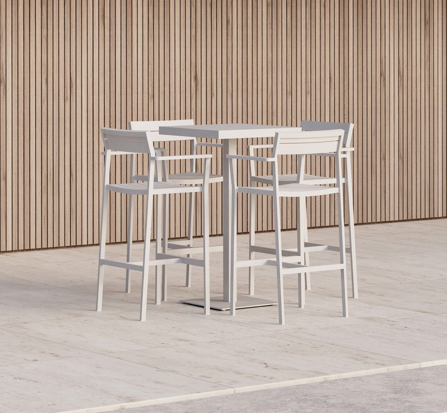 Высокий алюминиевый стул с порошковым покрытием со спинкой Case Eos ARCH-00077614 - Вид №21