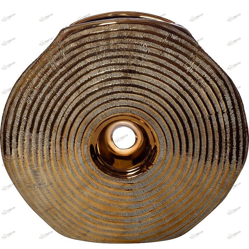 Ваза керамическая с отверстием золото 32 см GARDA DECOR - 033943 Золото 