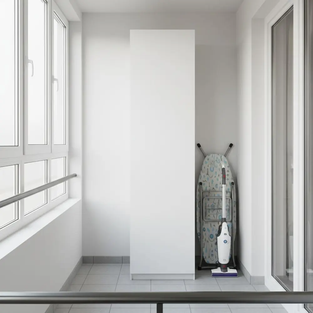 Шкаф распашной Лион белый с  4 полками 60х232,2х54,5 ЛДСП каркас белый Santreyd STLM-2119214