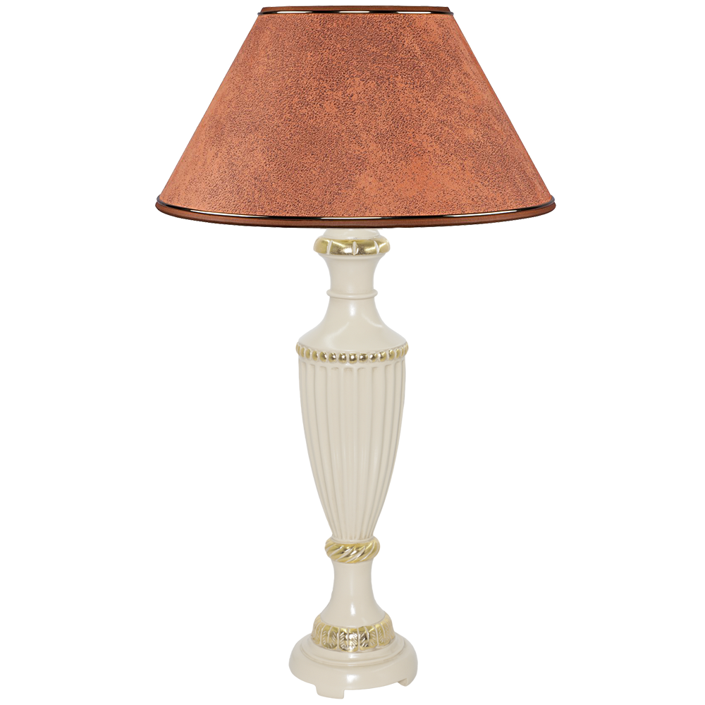 32004+34013 Настольная лампа Ваза Ребристая Айвори Персик BOGACHO 