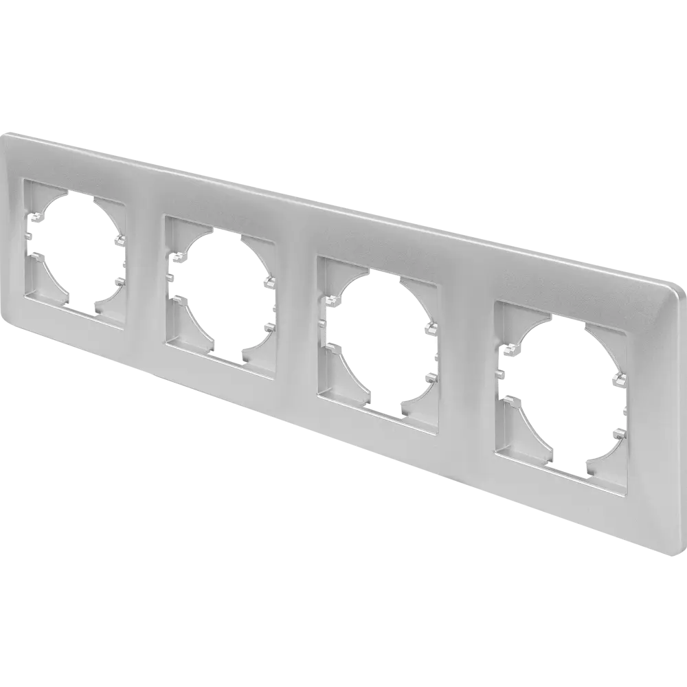 Рамка GUSI Electric Ugra для розеток и выключателей на 5 постов, серебристая 83865113 STLM-0045257 - Вид №1