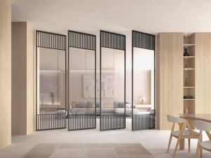 Синхронизированная система зависания из стекла и алюминия