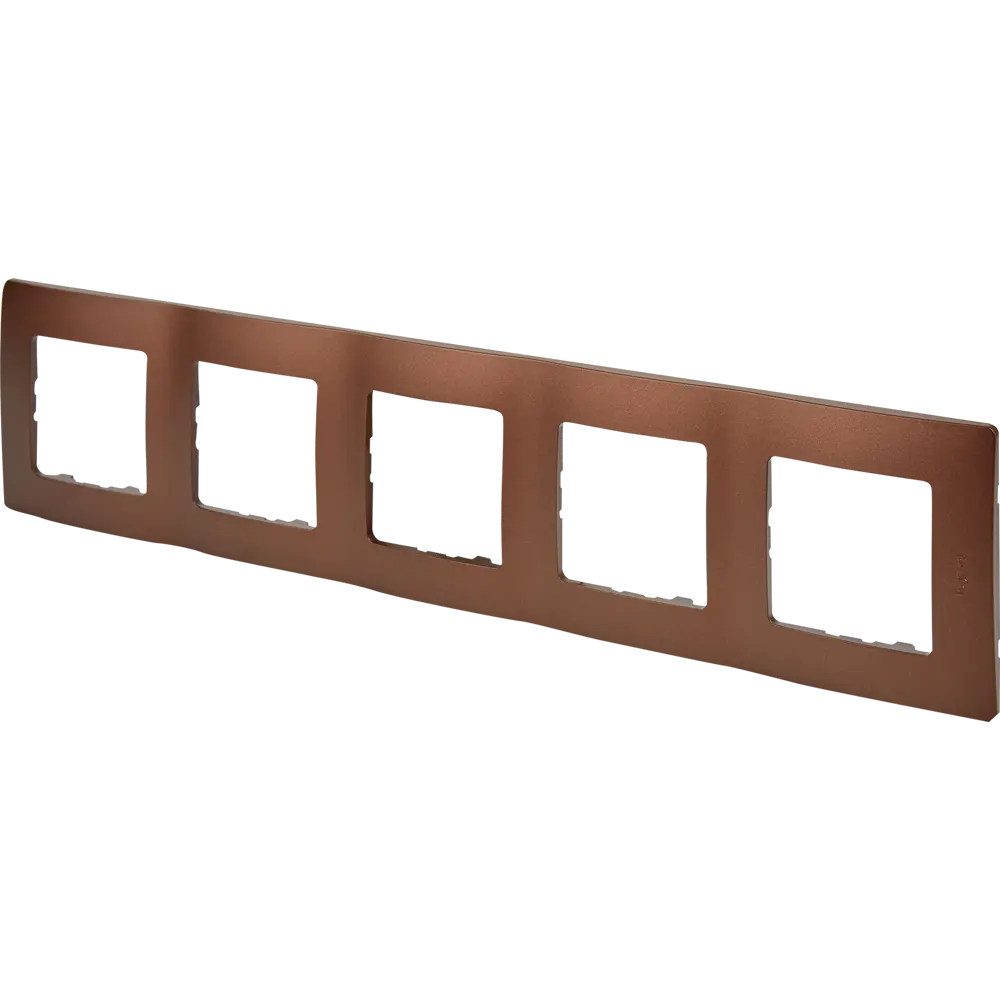 Рамка для розеток и выключателей Legrand Etika 5 постов, цвет какао STLM-2016747 - Вид №1