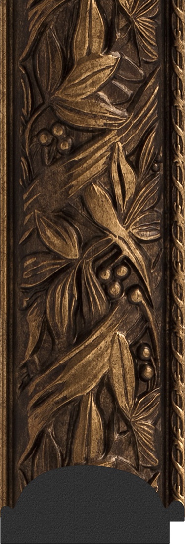 BY 3495 Зеркало с фацетом в багетной раме - византия бронза 99 mm EVOFORM Exclusive - Вид №3