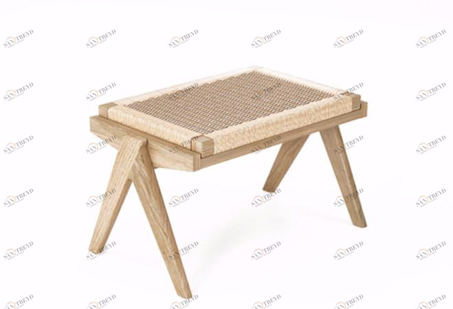 KARPENTER Табурет из веревки и дуба Tribute Tb14-o