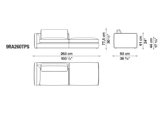 Угловой диван из ткани B&B Italia Ричард ARCH-00040927 - Вид №40
