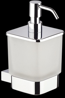 DE127 Дозатор для жидкого мыла, настенный, из матового стекла 0,275 л bagno&associati DOMINO ELITE