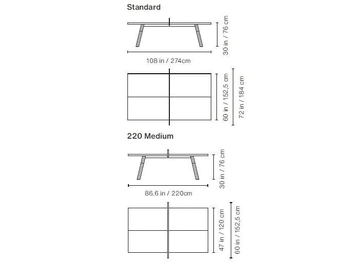 Прямоугольный стол для настольного тенниса из дуба RS Barcelona YOU AND ME ARCH-00118563 - Вид №11