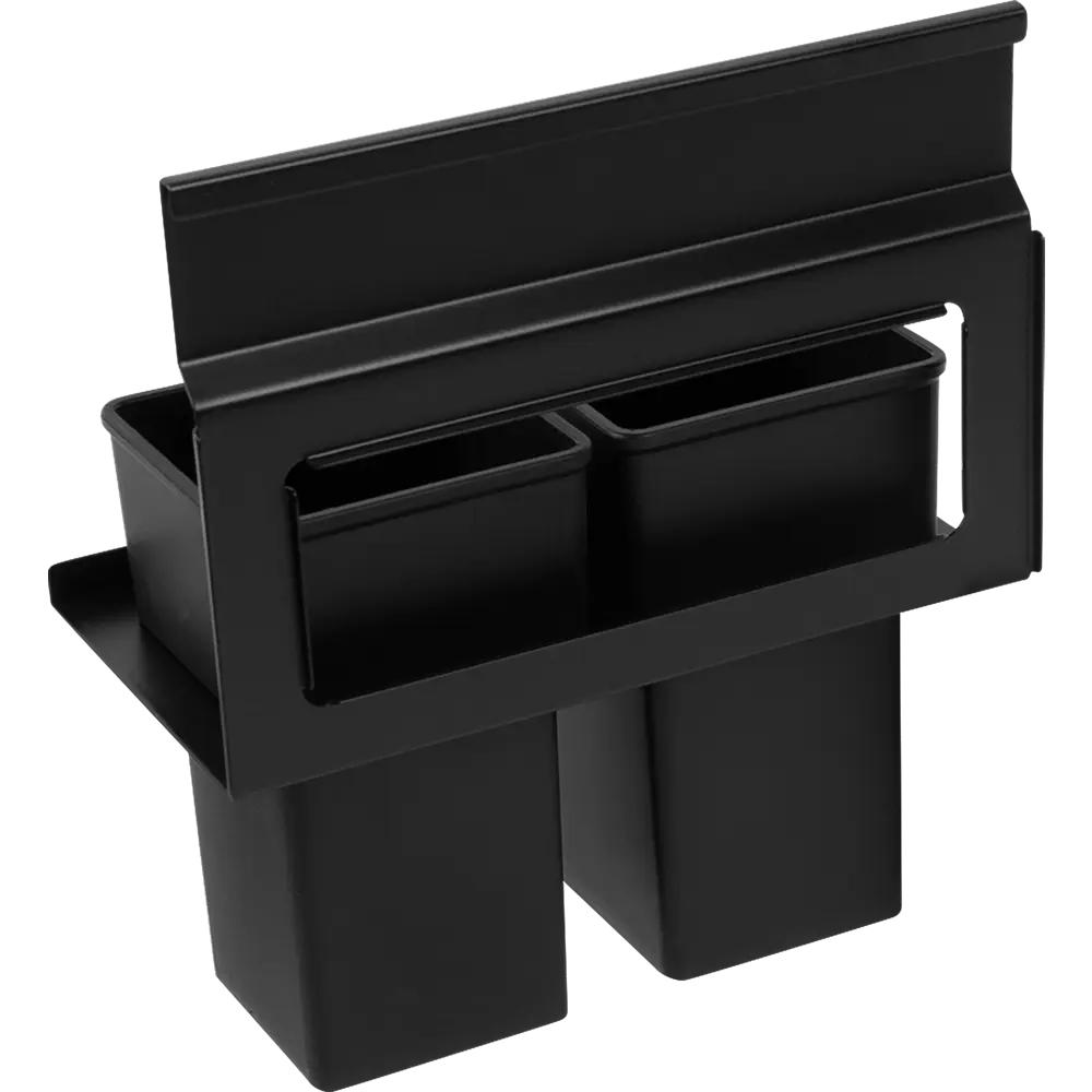 Держатель двух стаканов Swensa Lund для рейлинга металл пластик цвет чёрный STLM-2158790 - Вид №1