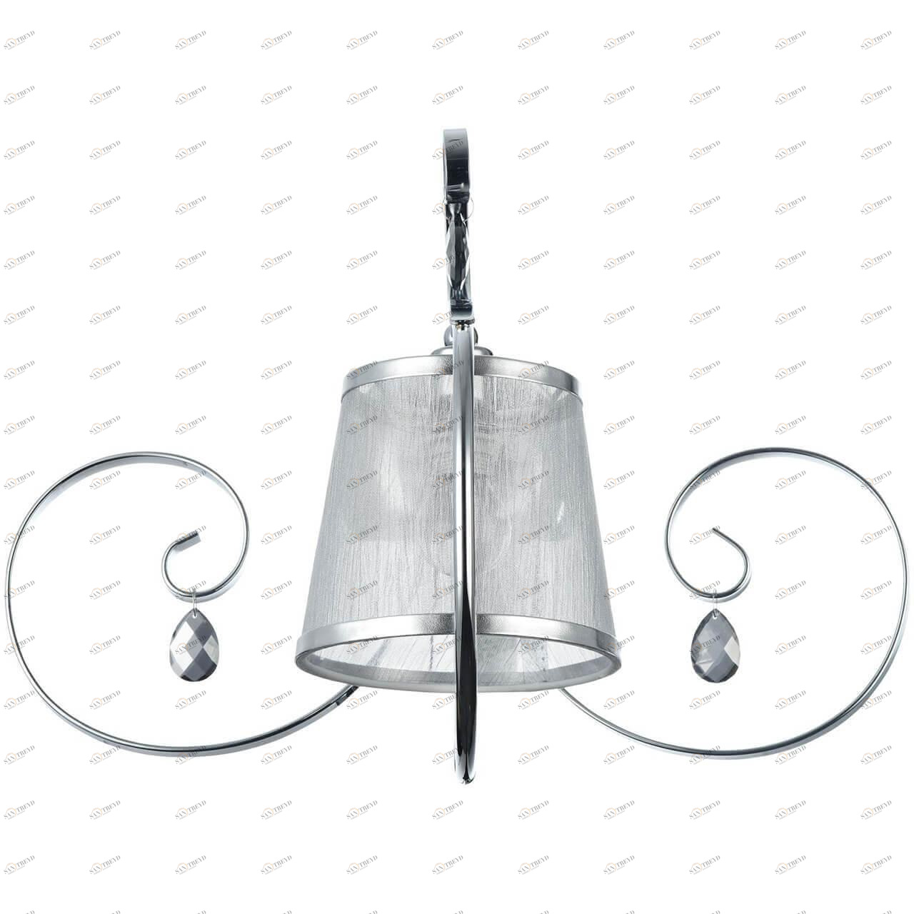 Бра с абажуром белое Simone FR2020-WL-01-CH FREYA SIMONE CHROME 00-3928155 Белый;серебро 