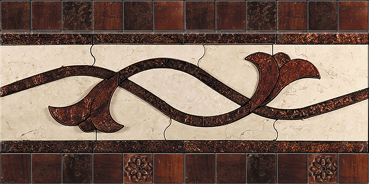 БОРДЮР ИЗ МРАМОРА LI-4 SKALINI FLORAL LI4 - Вид №1