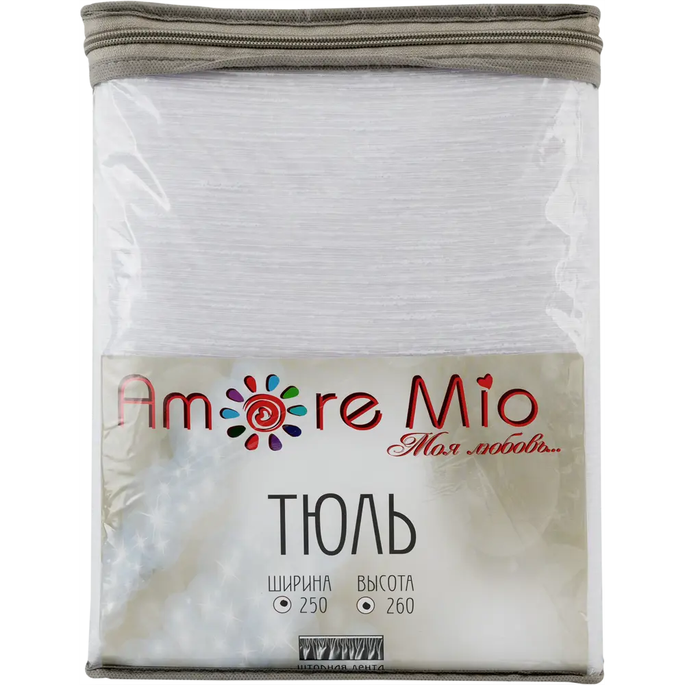 Тюль на ленте «Дождик», 250x260 см, полоски, цвет белый AMORE MIO STLM-2094421 - Вид №6