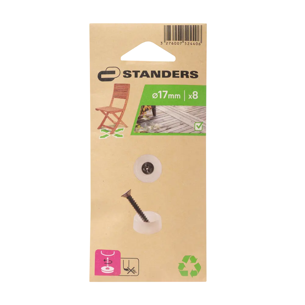 Накладки Standers 17 мм на саморезе круглые прозрачные 4 шт STLM-2000517 - Вид №2