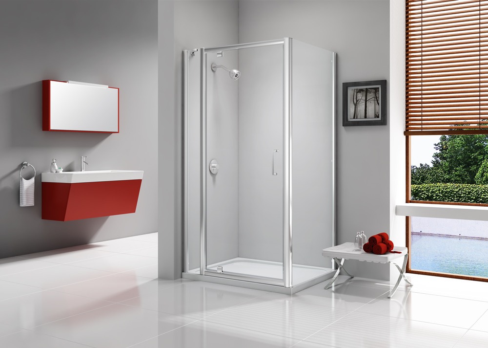 Дверь душевая для установки с боковой панелью A0306G0 Merlyn Ionic Хромированный  - Вид №1