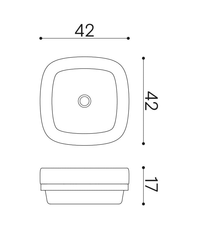 Квадратная подвесная раковина Livingtec® Ex.T Лента ARCH-00053843 - Вид №2