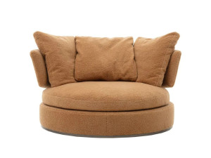 Изогнутый диван из ткани