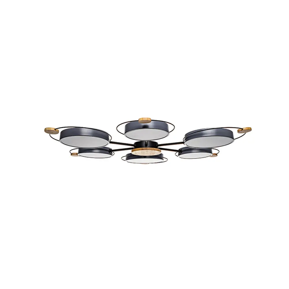 Люстра потолочная светодиодная Lamplandia Bergen Grey L1480 с пультом управления, 24 м², регулируемый белый свет, цвет серый STLM-2189083 - Вид №3