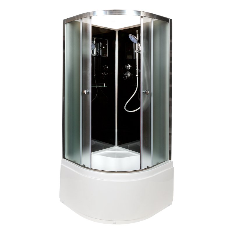 ЕМ1511 L LED с гм. Душевая кабина DETO Серия EM B90 BLACK - Вид №1