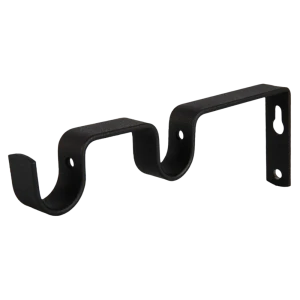 Держатель двухрядный сталь 2 см цвет черный матовый