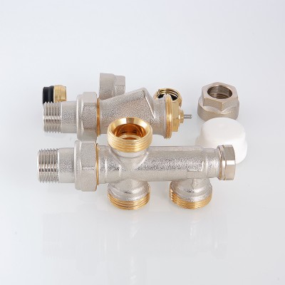 VT.225K.N.E04100 Регулирующий узел для подключения радиатора (комплект) Valtec 1/2" х 100% х 3/4 евроконус  - Вид №4