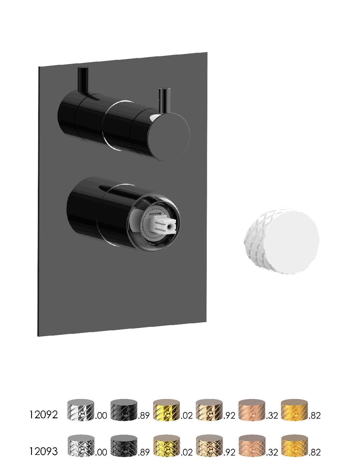 Встраиваемый смеситель для душа с пластиной Rubinetterie Frattini Pepe XLS ARCH-00103713 - Вид №2