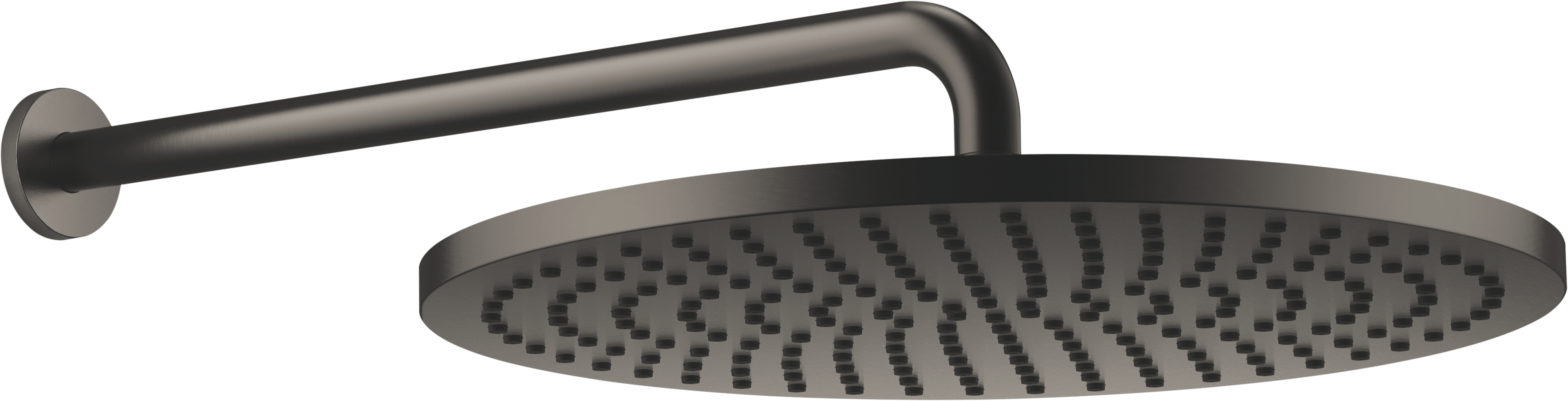 Тропический душ с настенным креплением 400 мм - Матовая темная платина