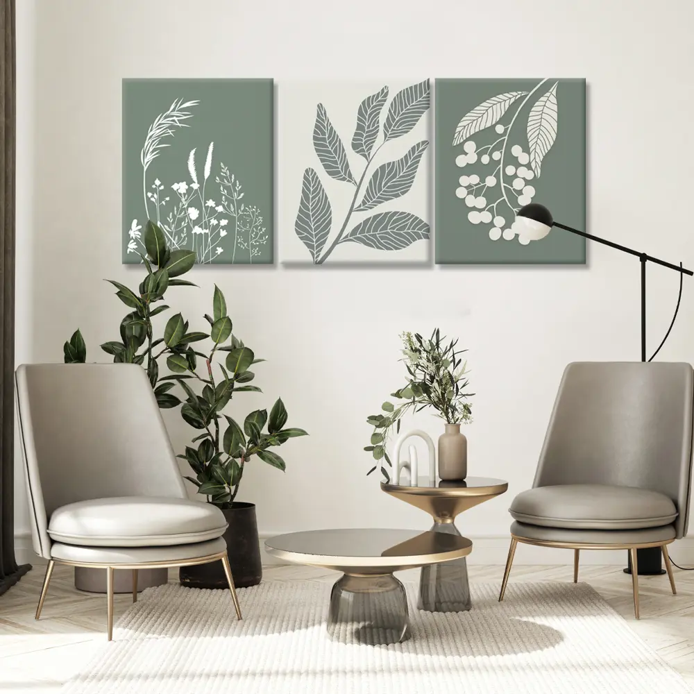 Santreyd Ботаника - модульная картина из 3 частей 40x50 см 89394673 STLM-1442878 - Вид №2