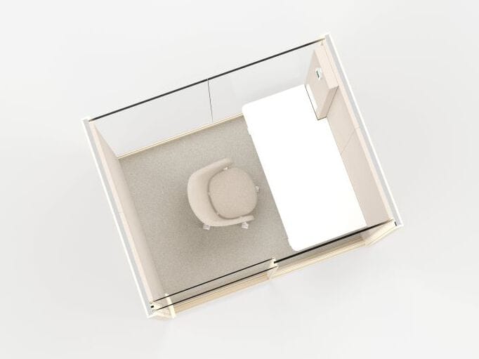 Одноместная акустическая офисная кабина со встроенным освещением Vetrospace VETROSPACE S+ ARCH-00029331 - Вид №2