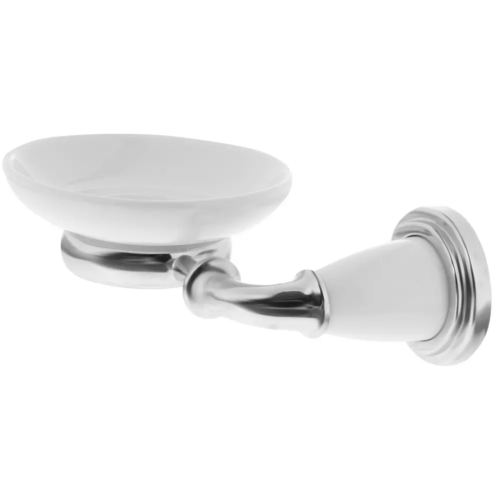 Мыльница Bianca керамика цвет хром/белый Santreyd STLM-2175291