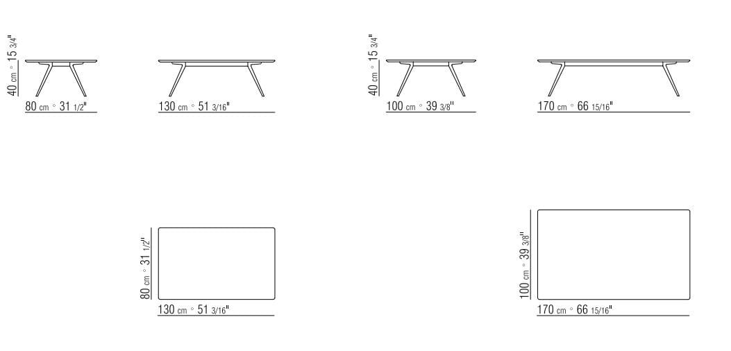 Прямоугольный каменный журнальный столик Flexform ARCH-00127084 - Вид №4
