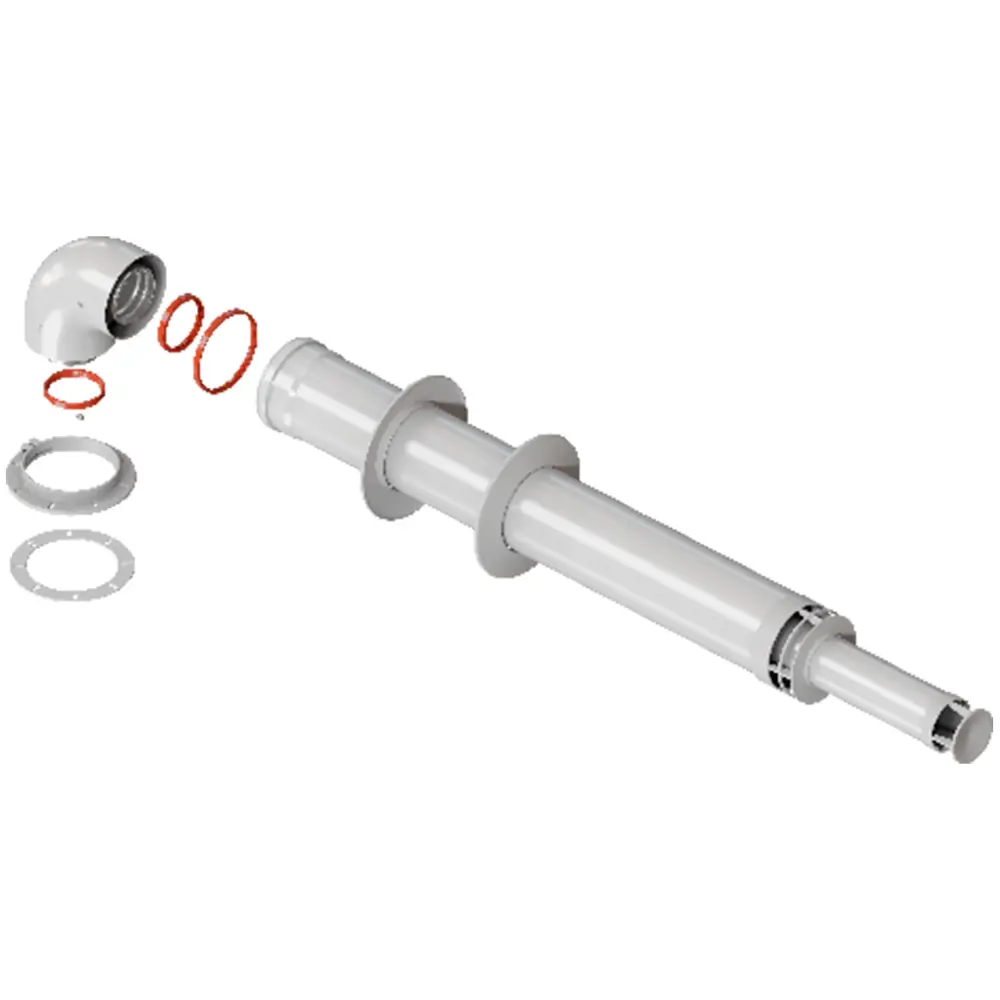 Комплект дымохода Rommer антилёд 60/100 - 1220мм в комплекте фланец RCA-6010-241220 Отсутствует STLM-2137140