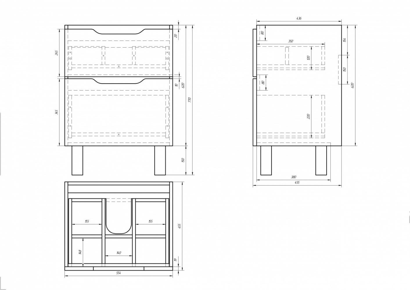 99.0004 Тумба под раковину Dreja Q Plus  - Вид №1