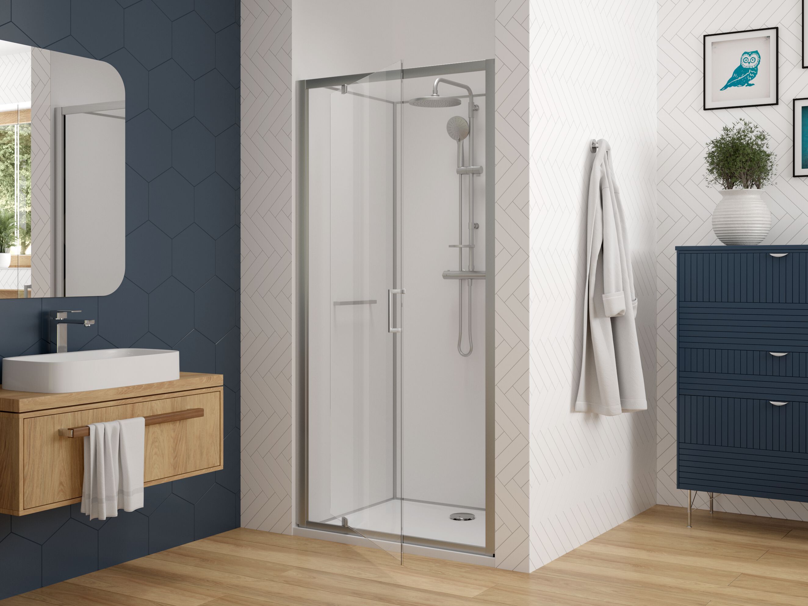 Стеклянная нишевая душевая кабина с пластиной HOESCH NUNITY ARCH-00029368 - Вид №1