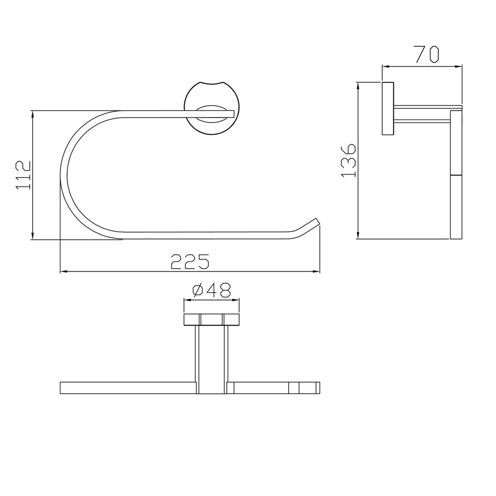 R53906 Полотенцедержатель Raiber  - Вид №1