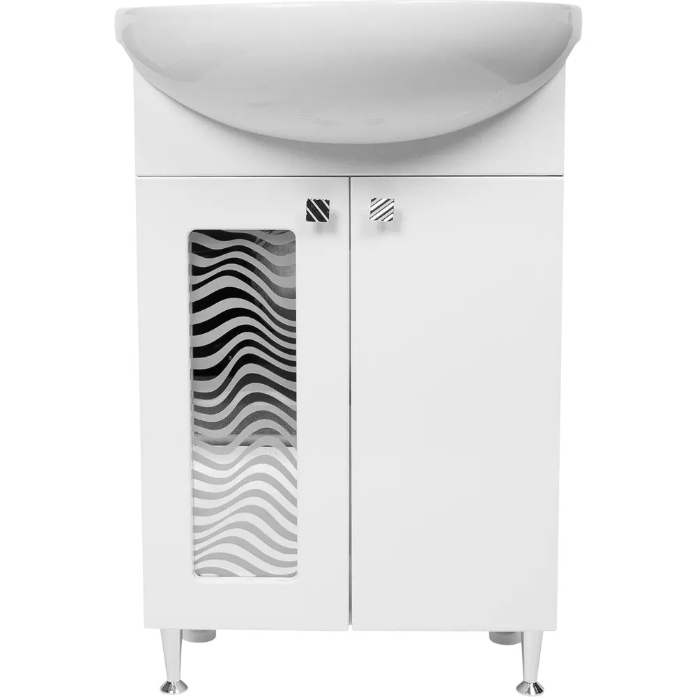 Тумба под раковину напольная «Мальта» 55 см цвет белый VIGO STLM-2057739