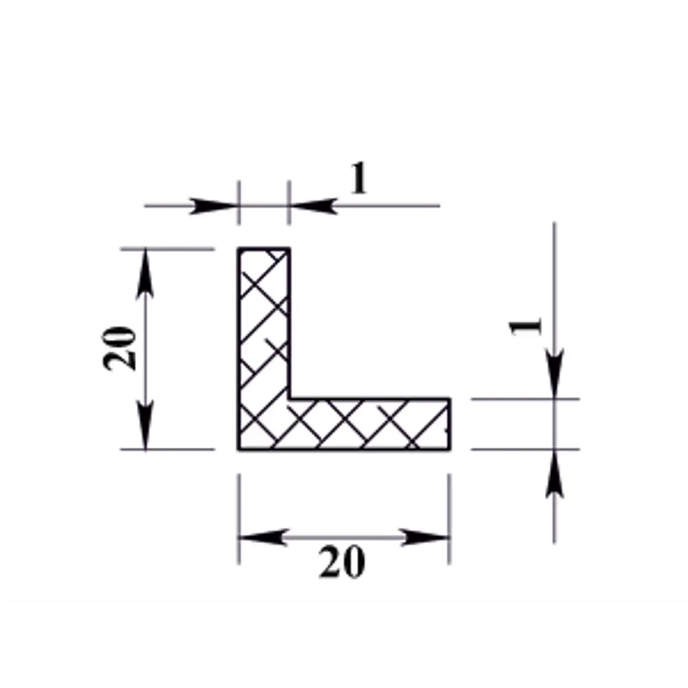 Профиль алюминиевый угловой 20х20х1x2000 мм Santreyd STLM-2212568 - Вид №2