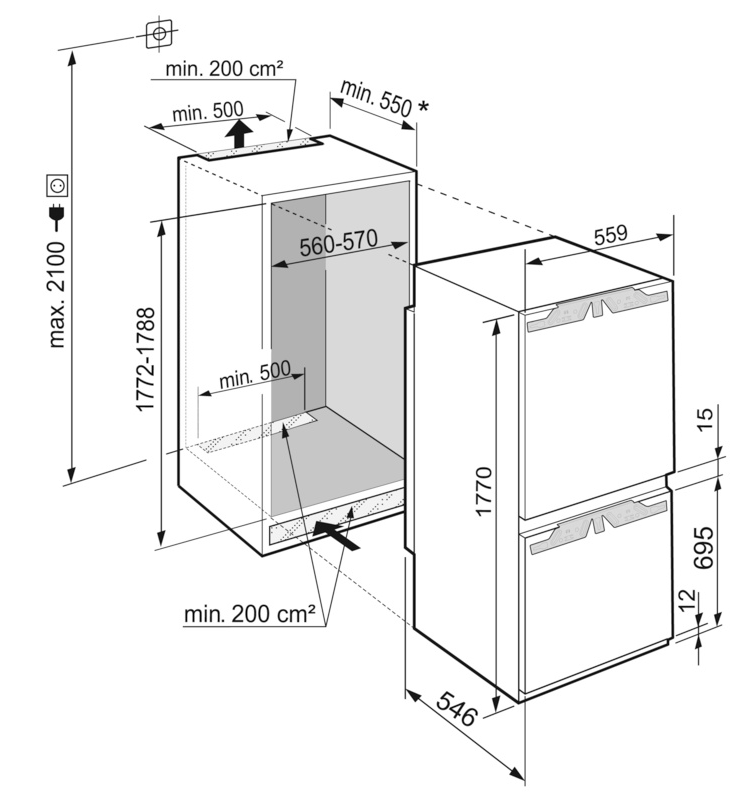 9918040 Встраиваемый холодильник Liebherr ICBNE 5123-20 001 STDN-0015032 - Вид №3