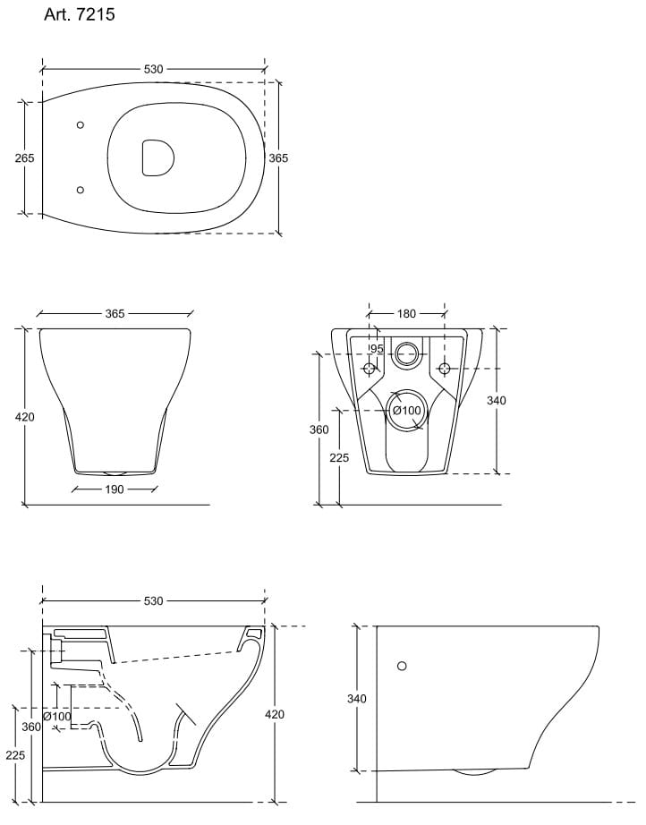 Керамический подвесной туалет Galassia EDEN ARCH-00044280 - Вид №2
