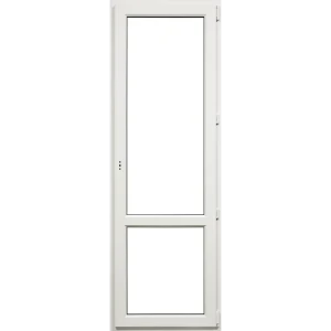 Пластиковое балконная дверь ПВХ Deceuninck одностворчатое 2150-2180x670 мм (ВхШ) однокамерный стеклопакет правая белый