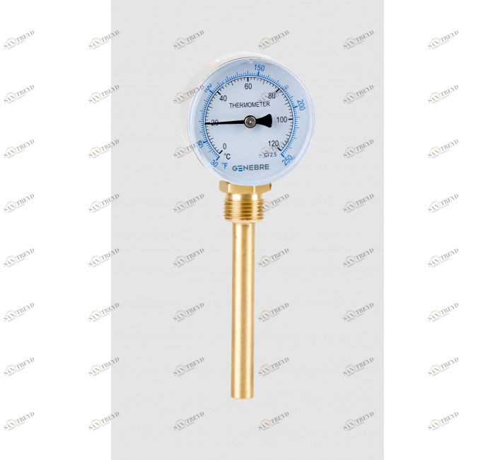 GENEBRE 8035 206 Биметаллический термометр 63мм (нижний вход) 