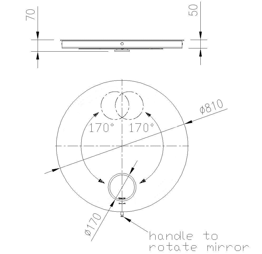 Круглое зеркало со встроенным освещением Spekkio Rotary LED ARCH-00077484 - Вид №1