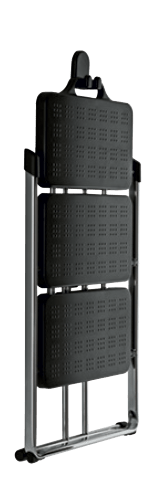 Magis Nuovastep AC97 Складная стремянка. Каркас из стальной трубы, ступени из ABS. Цвет: хром - черный  - Вид №2