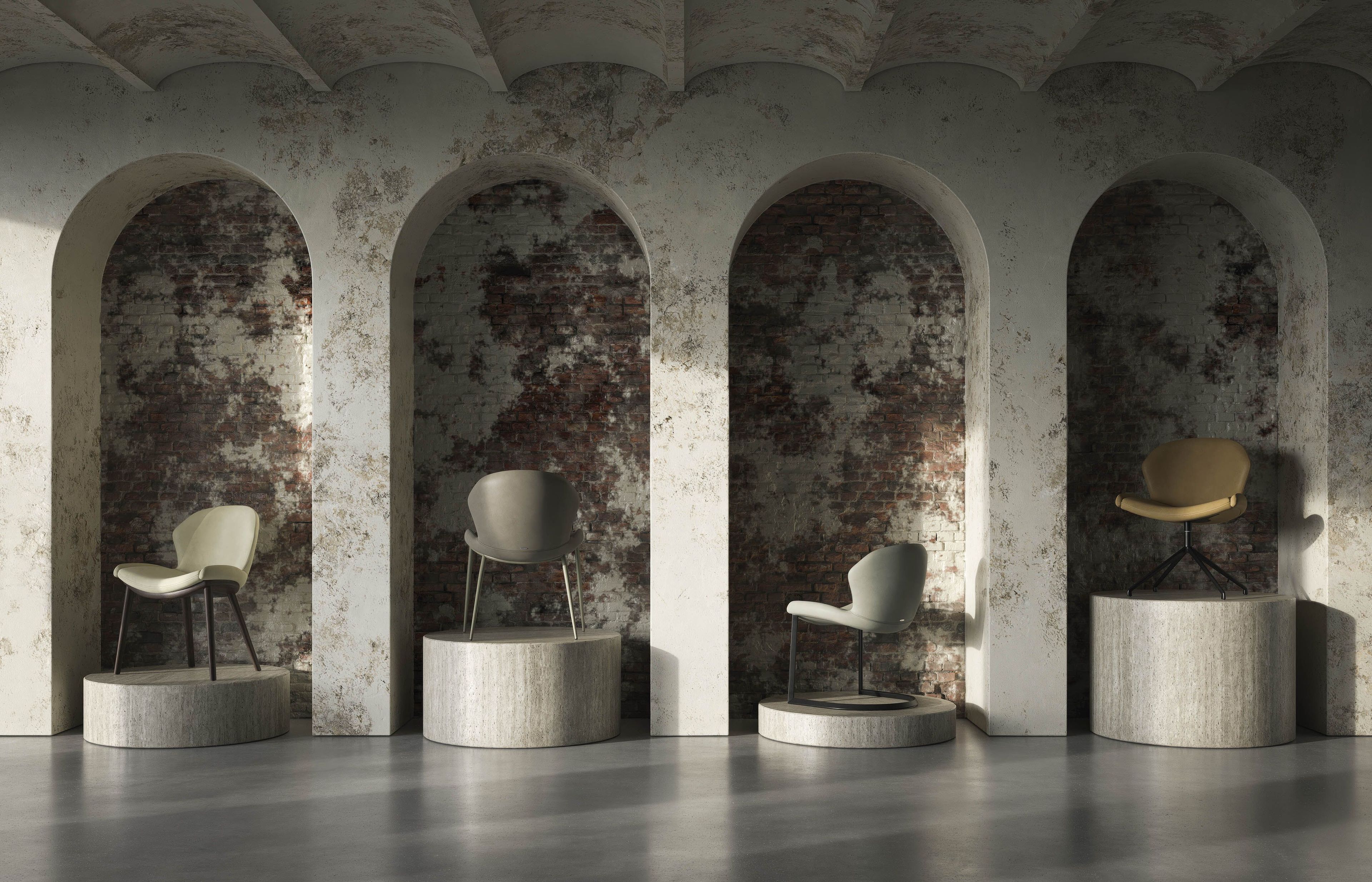 Кожаный поворотный стул Cattelan italia Rachel ARCH-00073869 - Вид №1