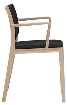 Andreu World Мягкое деревянное кресло с подлокотниками Duos So2753 - Вид №2