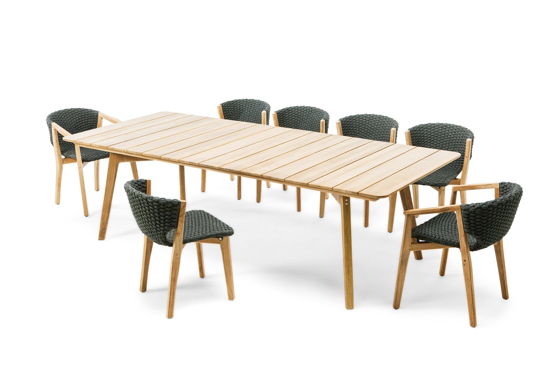 Деревянный прямоугольный садовый стол Ethimo вязать ARCH-00117125 - Вид №2