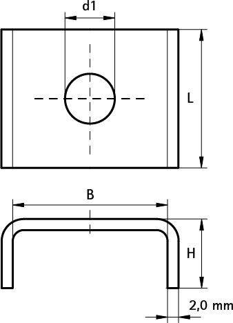 6535010 Монтажные профиля BIS Шайбы (U-образные) монтаж в профиле BIS RapidRail® WALRAVEN  - Вид №1