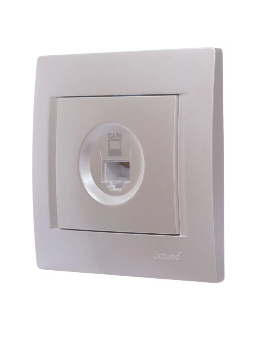 KARINA Розетка компьютерная Cat 6 жемчужный LEZARD 707-3088-140 - Вид №9
