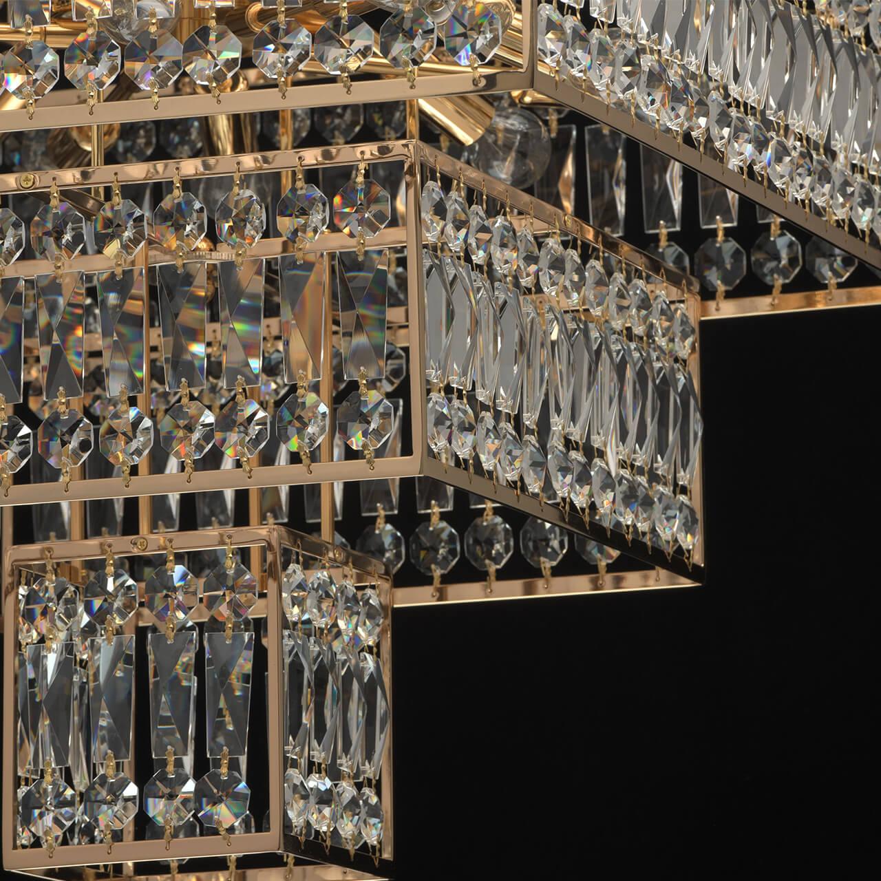 Подвесная люстра MW-Light Монарх 121010916 MW-LIGHT ДИЗАЙНЕРСКИЕ, МОНАРХ 181856 Золотой  - Вид №1