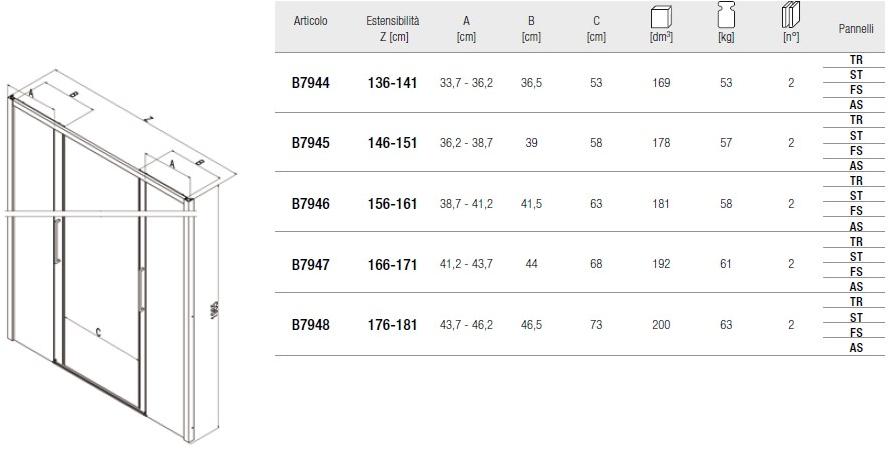 Samo Душевая ниша с четырехстворчатой ​​раздвижной дверью Eccelsa sun-id-1443637 - Вид №3